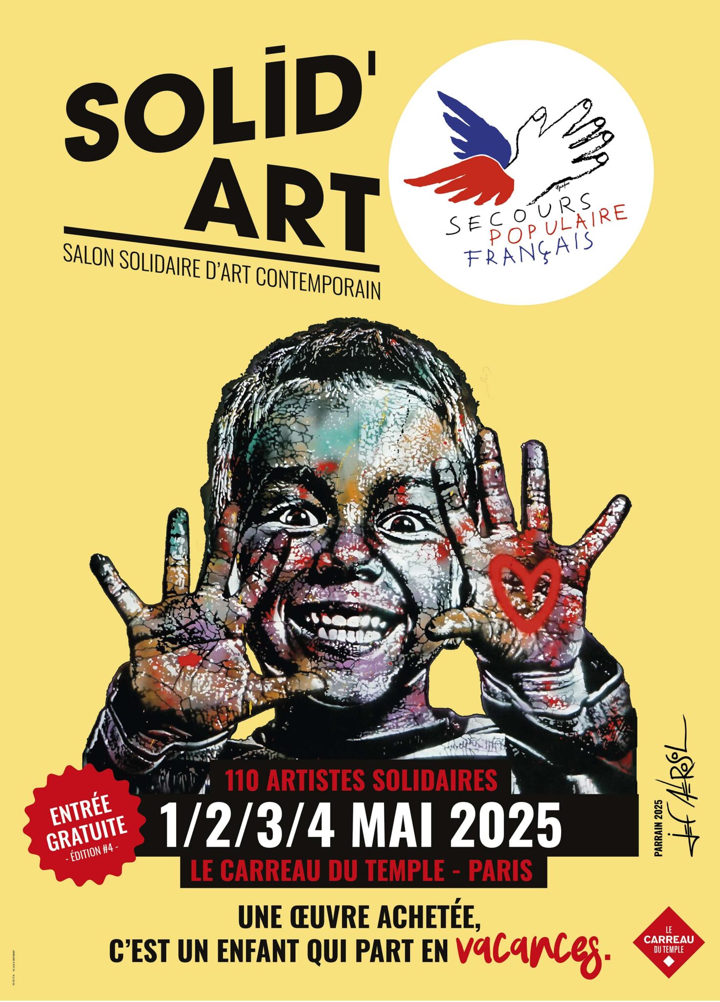 Affiche Solid'Art 2025, Le Carreau du Temple, Paris