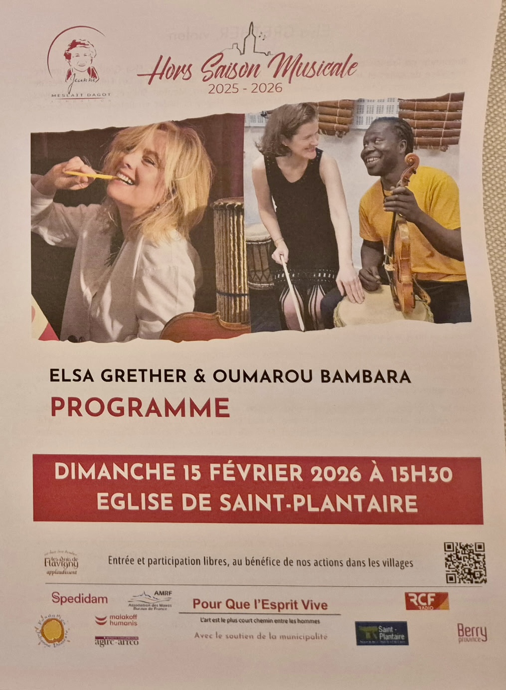 Programme Hors saison 15 février 2026